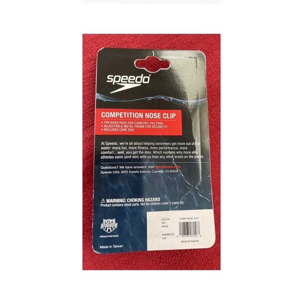 SPEEDO Competition Nose Clip with Case Made In Taiwan NOS